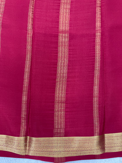 Pure crepe Mysore silk saree 136451 (100 GSM)