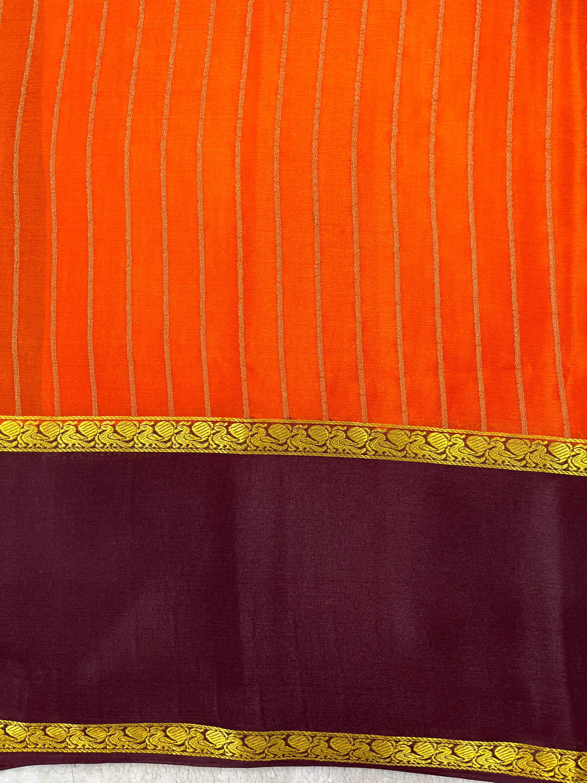 Pure crepe Mysore silk saree 1111801 (60gsm)
