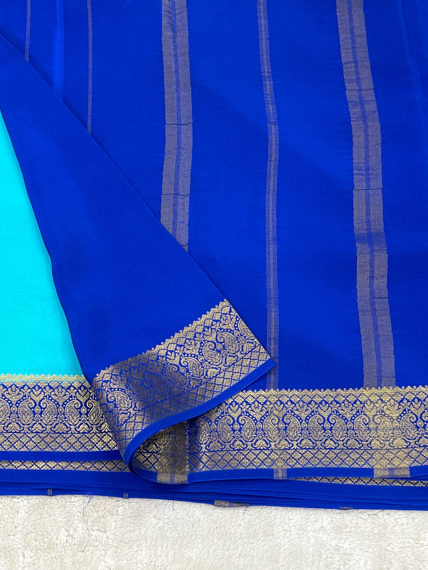 Sliver Based zari Pure Mysore Silk Saree