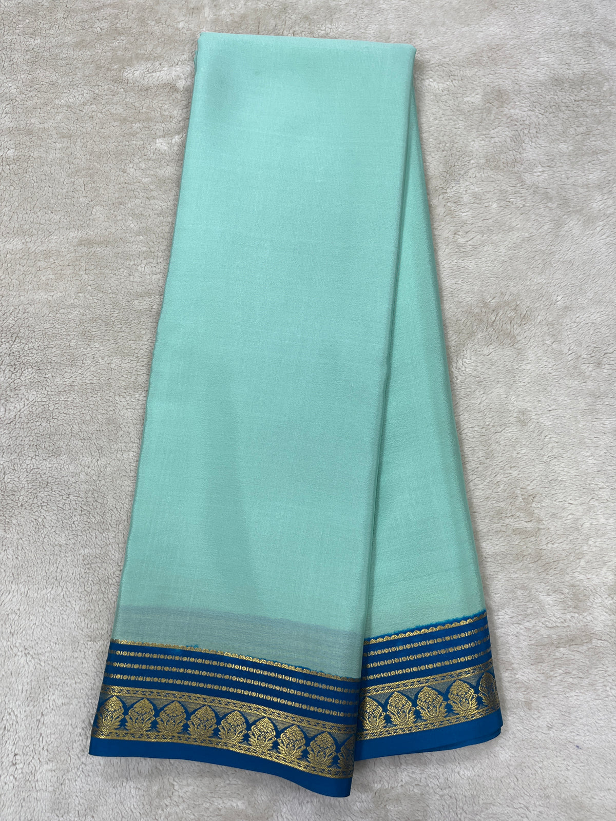 Pure crepe Mysore silk saree 136451 (100 GSM)