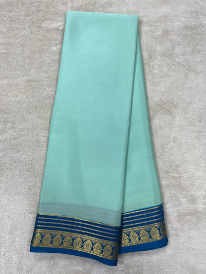Pure crepe Mysore silk saree 136451 (100 GSM)