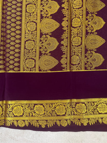 Pure  Mysore silk saree 1463631 ( 150 GSM )