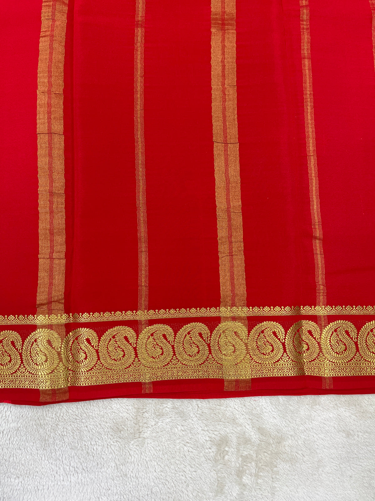 Pure Mysore silk-Mango Border-27261002(120GSM)