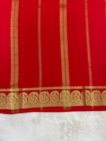 Pure Mysore silk-Mango Border-27261002(120GSM)
