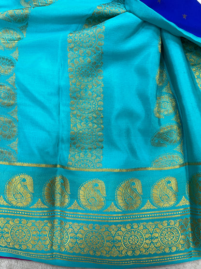 Pure crepe Mysore silk KSIC Mango(1101801)