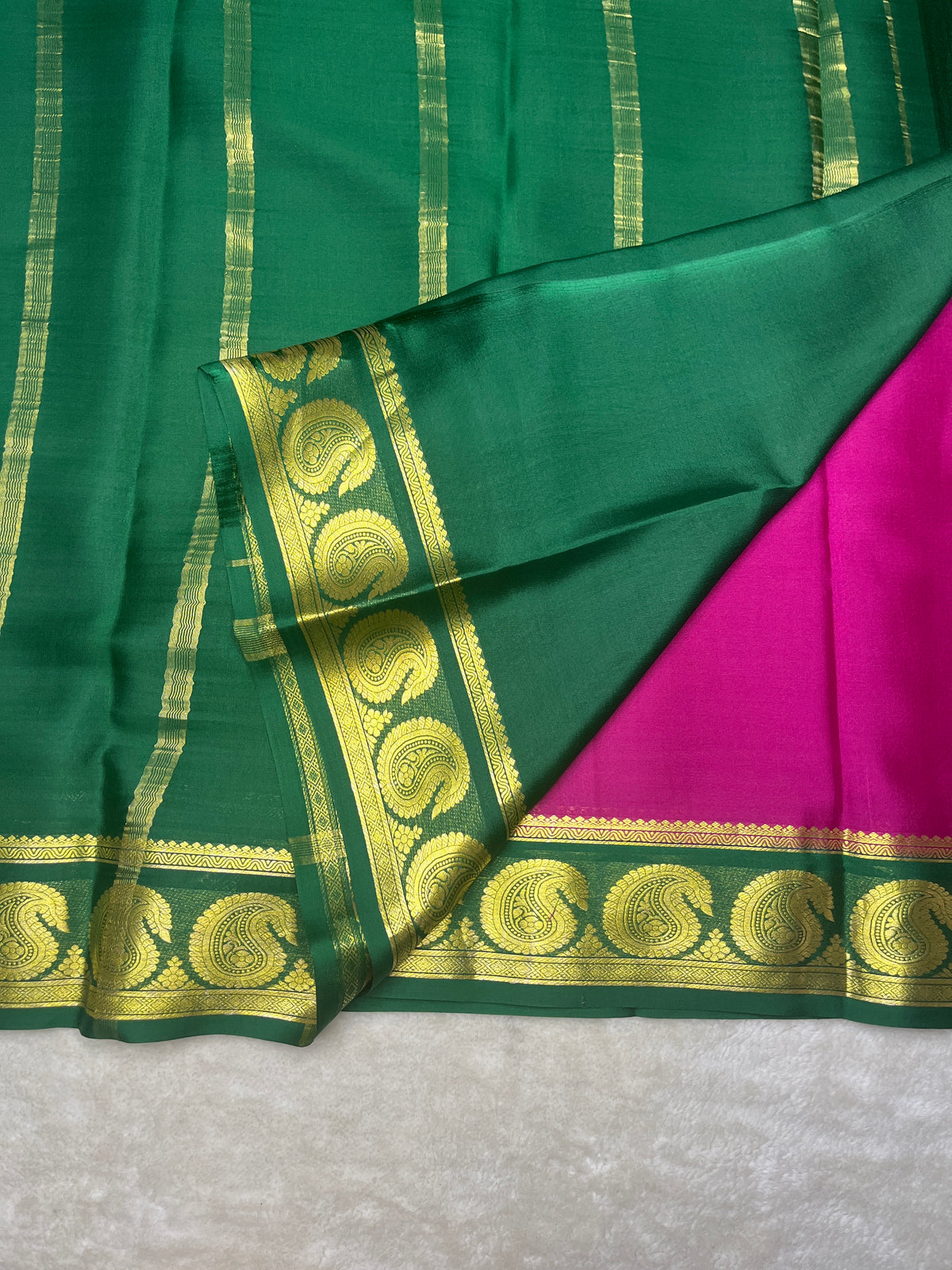 Pure crepe Mysore silk saree-70GSM (26379704)