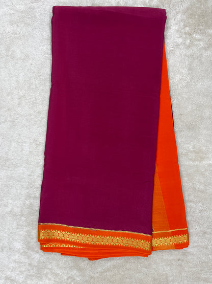 Pure Mysore Silk Saree-(145532)