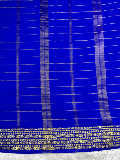 Pure Mysore silk checks rudrakshi-(1438399)