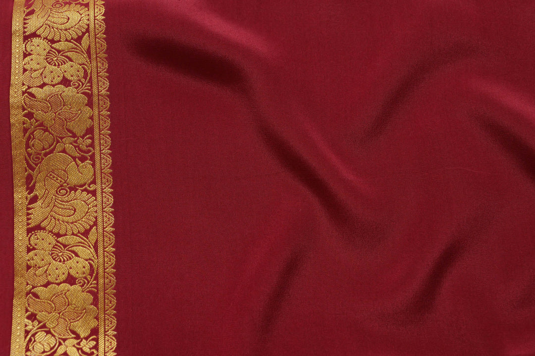 GREEN MAROON PURE MYSORE SILK SAREES