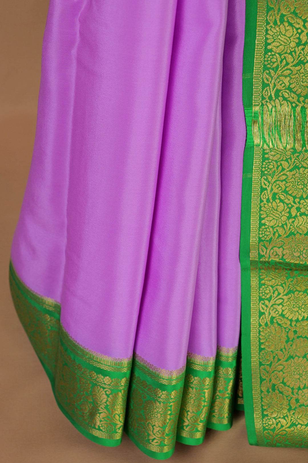 GREEN PINK PURE MYSORE SILK SAREES