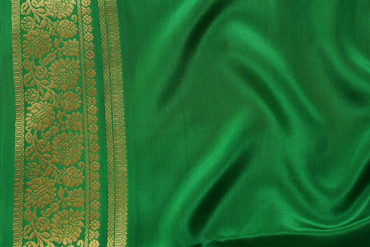 GREEN PURE CREPE MYSORE SILK SAREES