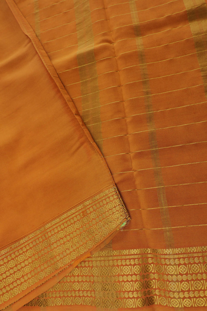 GREEN WITH CONTRAST BLOUSE IN PURE MYSORE SILK SAREES