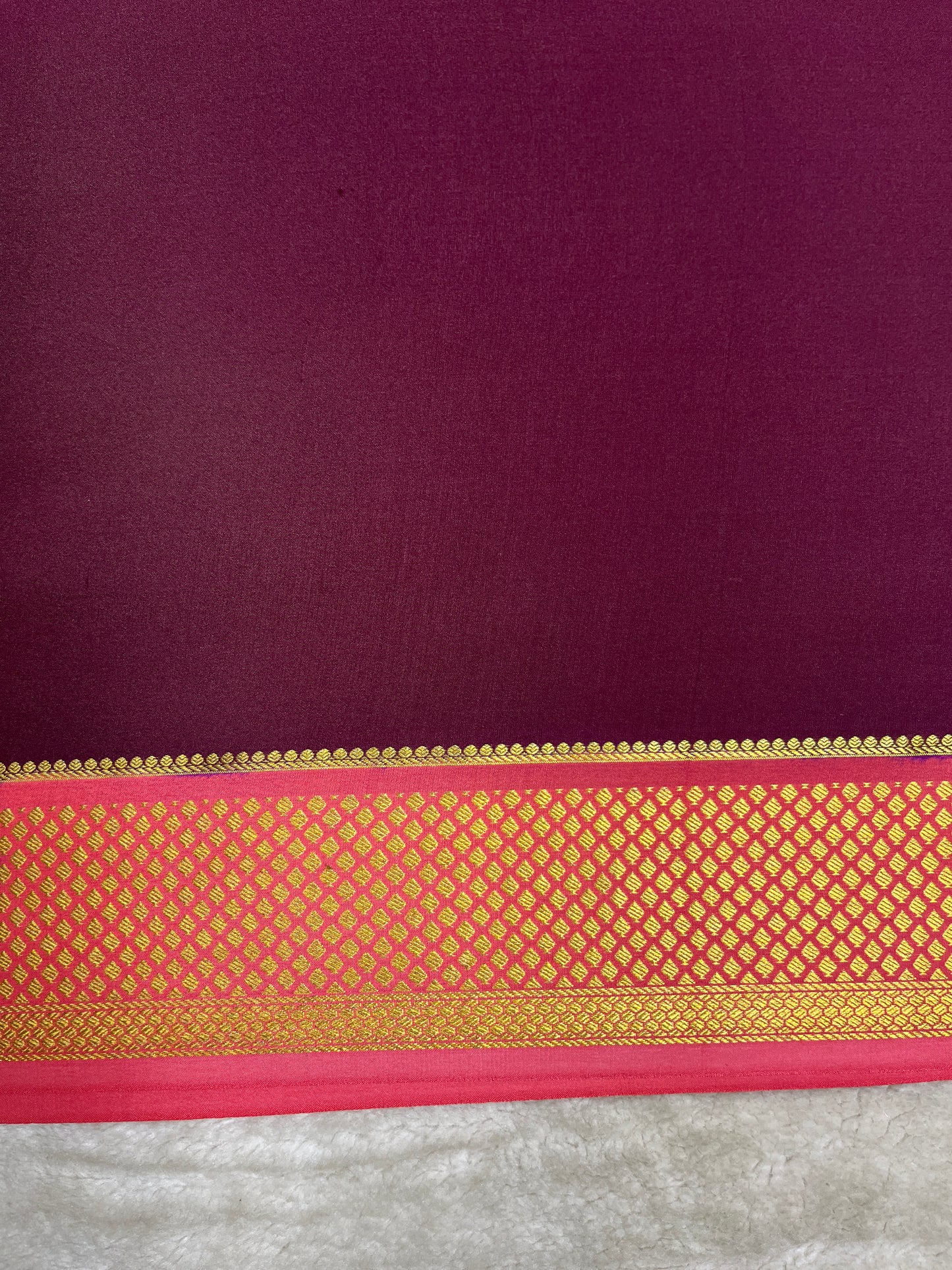 Pure crepe Mysore silk - partly Pallu ( 16274306)