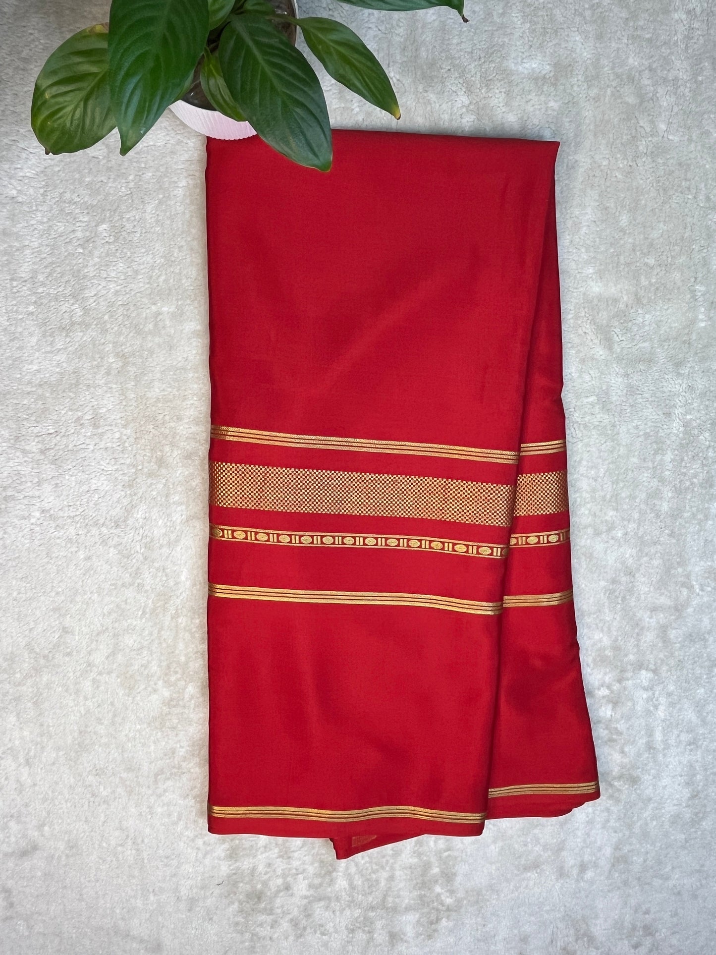 Pure crepe Mysore silk saree 3D Patta line 1240031