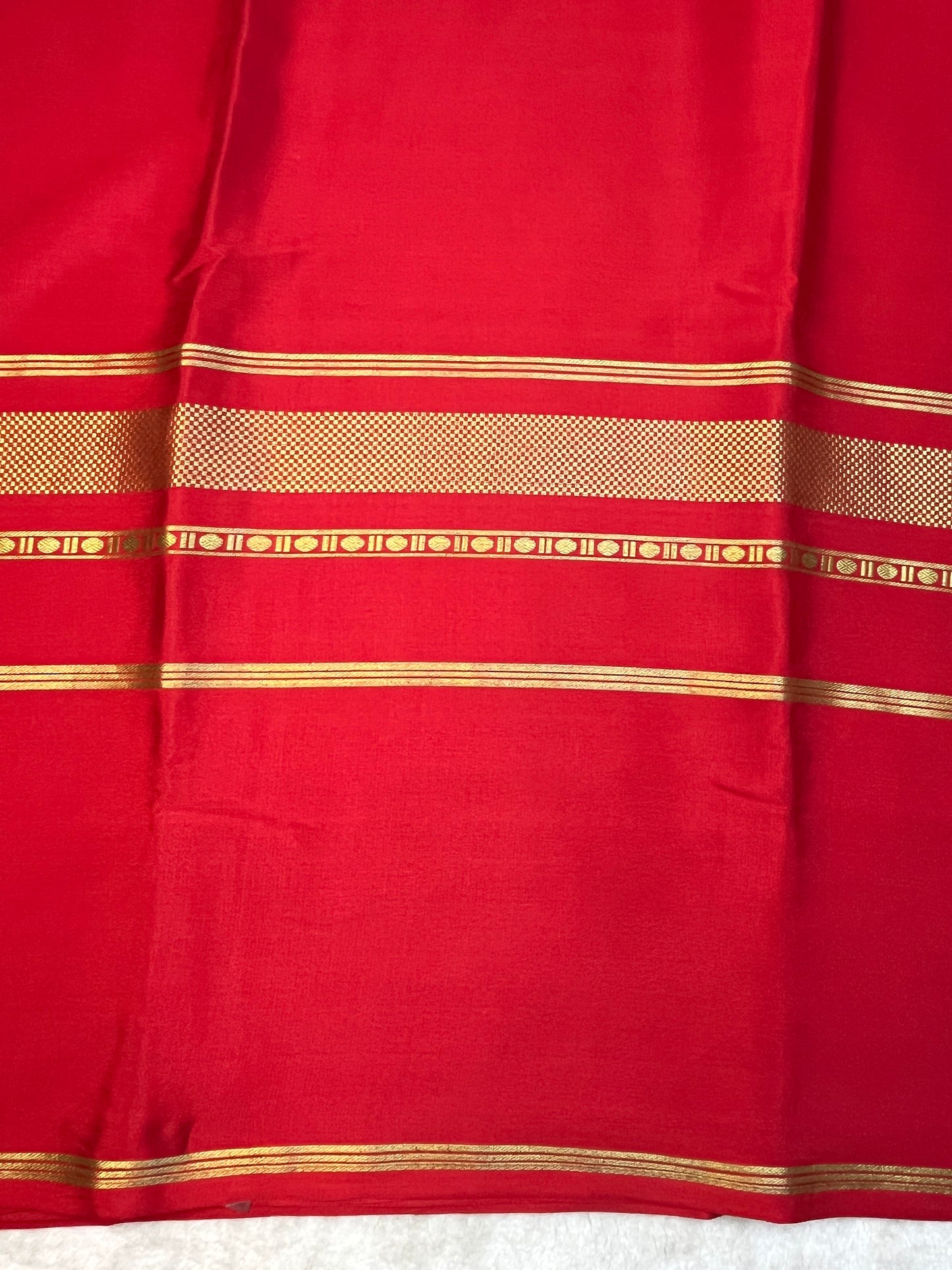 Pure crepe Mysore silk saree 3D Patta line 1240031