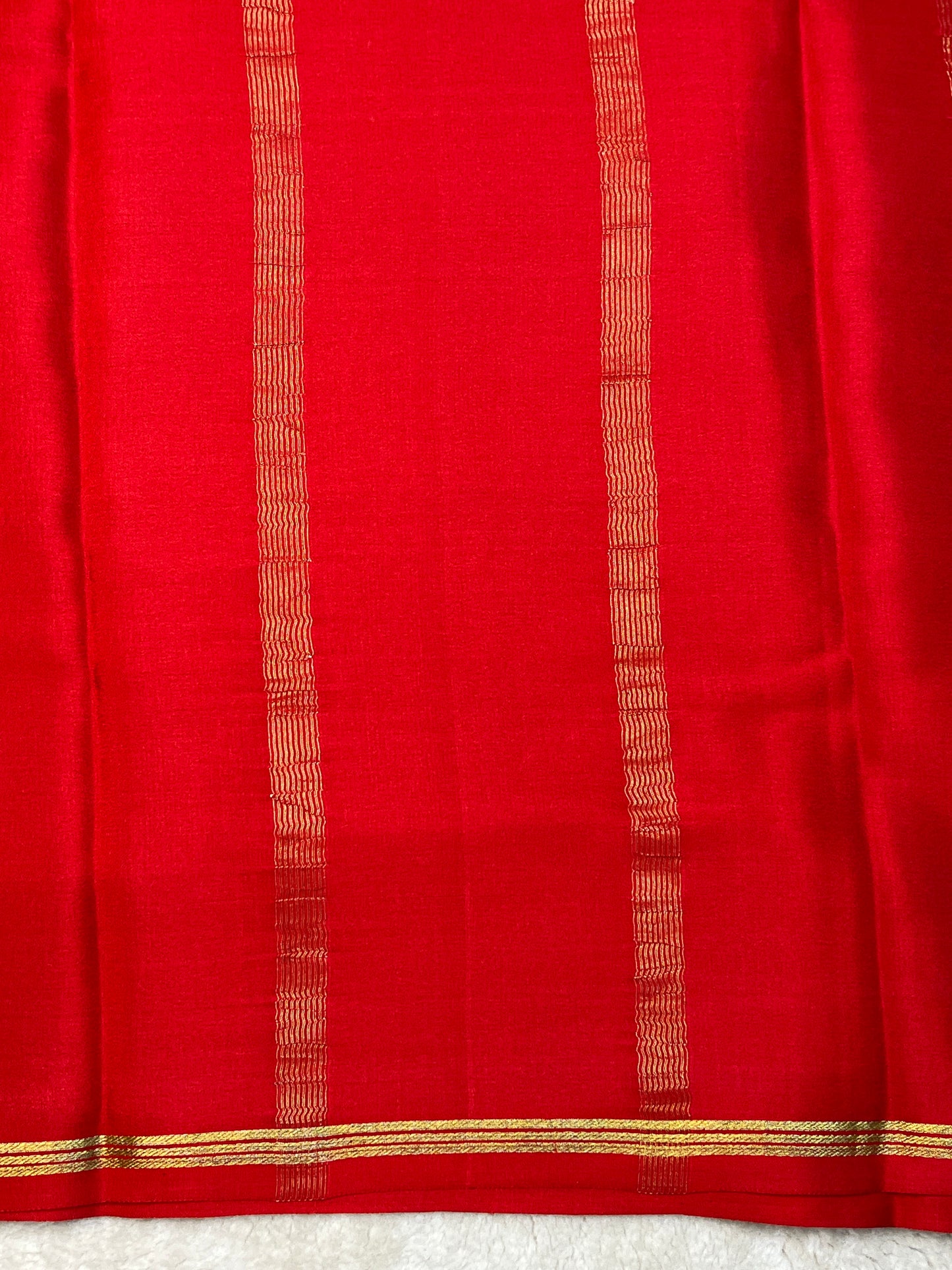 Pure crepe Mysore silk saree 3D Patta line 1240031
