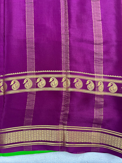 Pure Crepe Mysore Silk Saree in 3D - 1146002