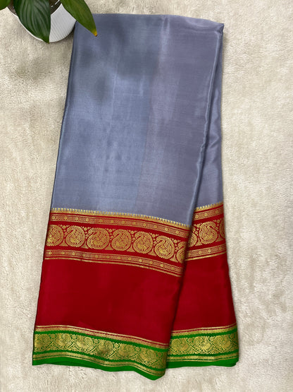 Pure Crepe Mysore Silk Saree in 3D - 1146002