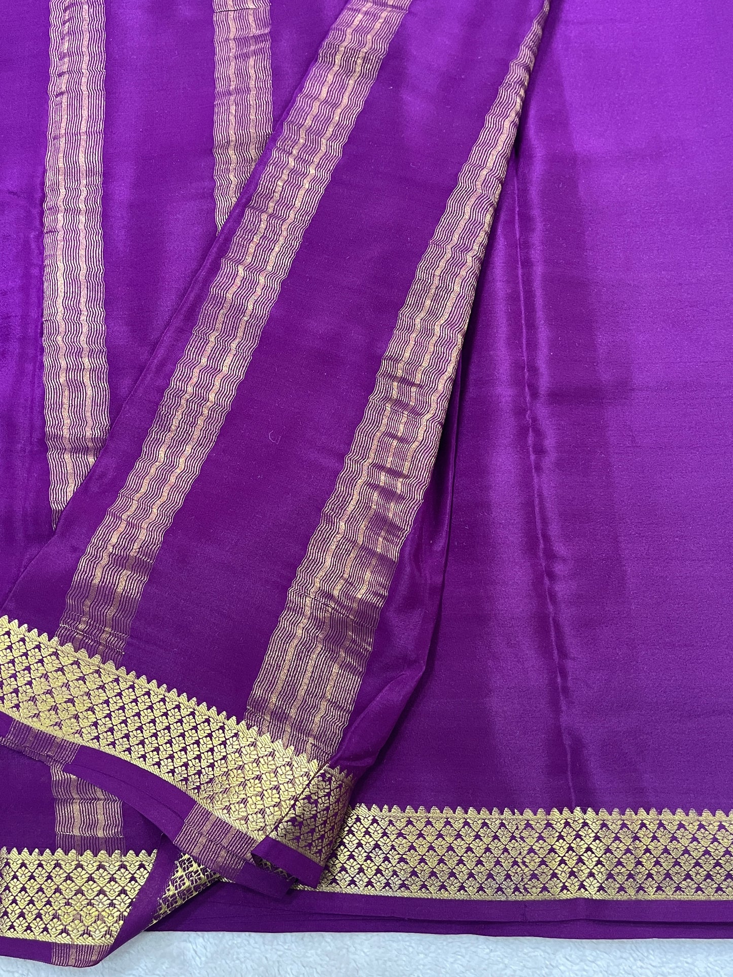 Pure Crepe Mysore Silk Saree in 3D - 1146002
