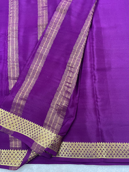 Pure Crepe Mysore Silk Saree in 3D - 1146002