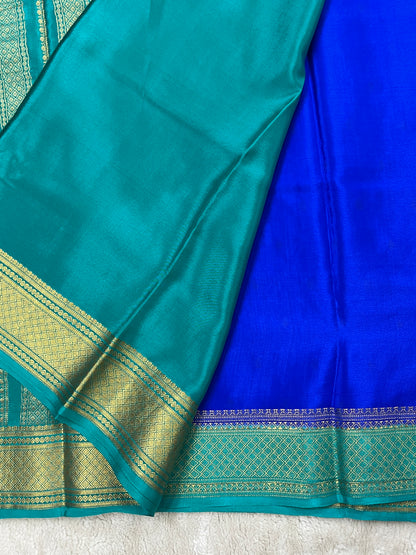 Pure Crepe Mysore Silk Saree in stripes Butta - 1145304