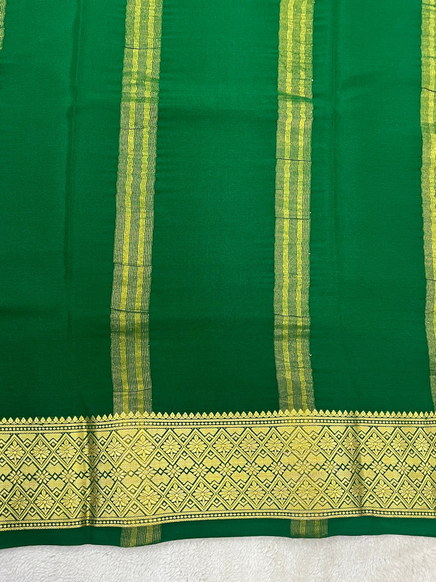 Pure Crepe Mysore Silk Saree in Self Color - 16271502
