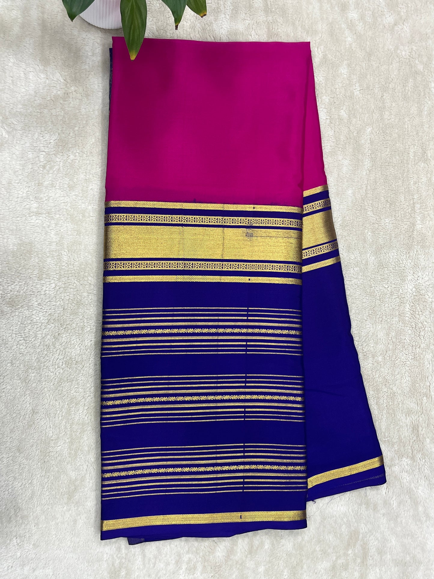 Pure Crepe Mysore Silk Saree 2D patta lines strips 16271506