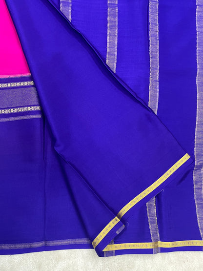 Pure Crepe Mysore Silk Saree 2D patta lines strips 16271506
