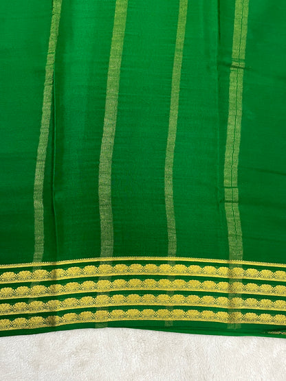 Pure mysore silk saree -Plain Contrast-16271501