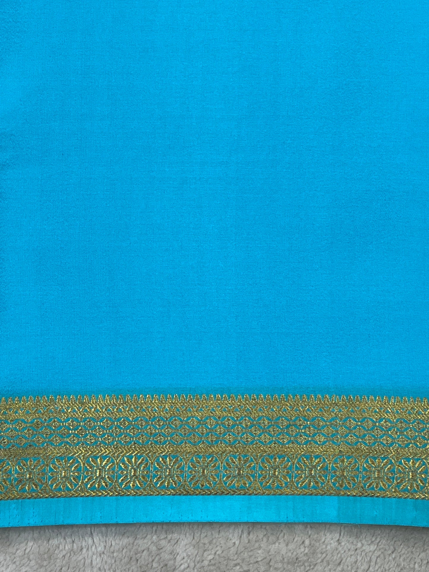 Pure mysore silk saree in Plain Self Sky Blue Colour-16271502