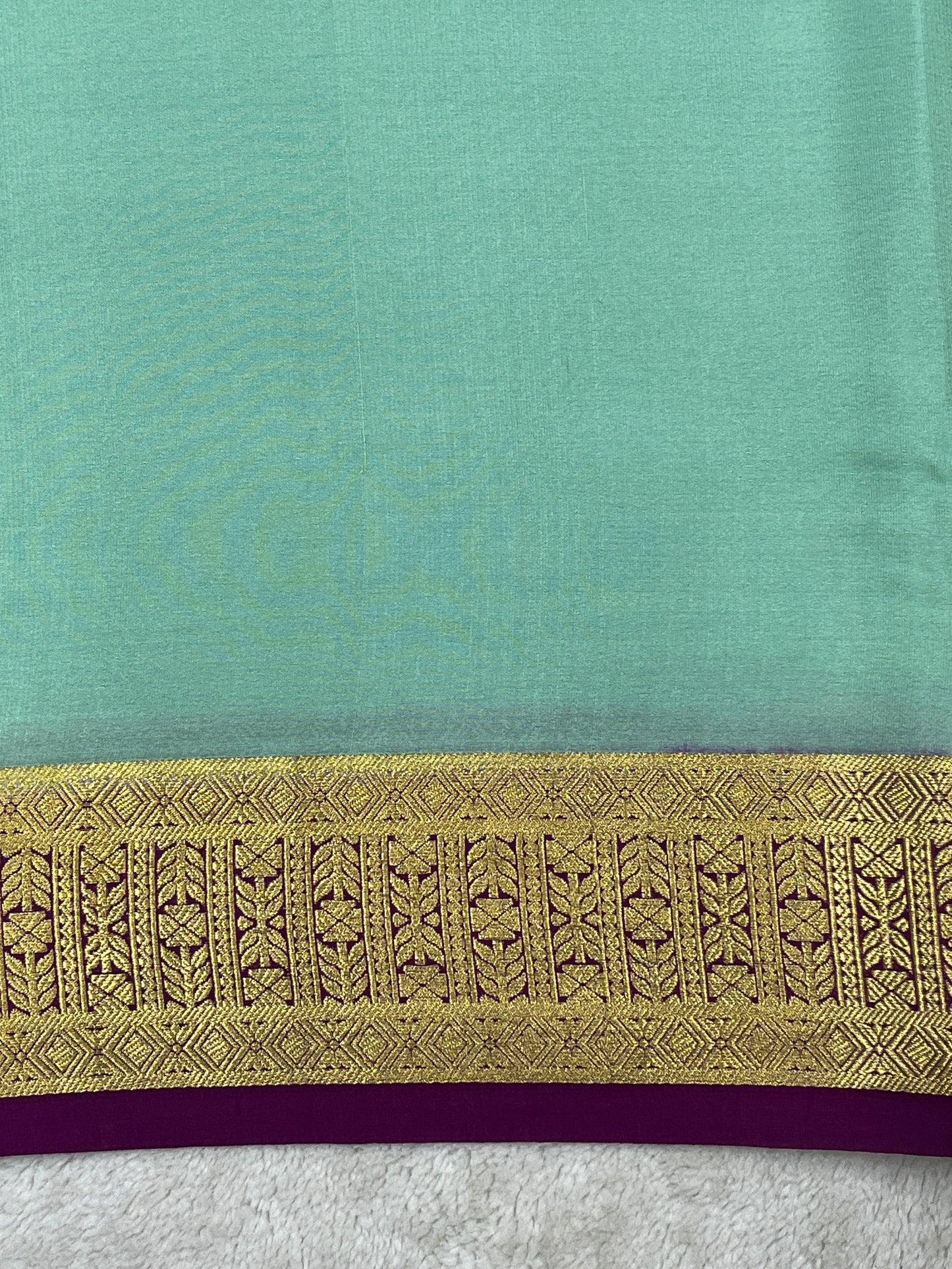 Pure mysore silk saree -Plain Contrast-16271501