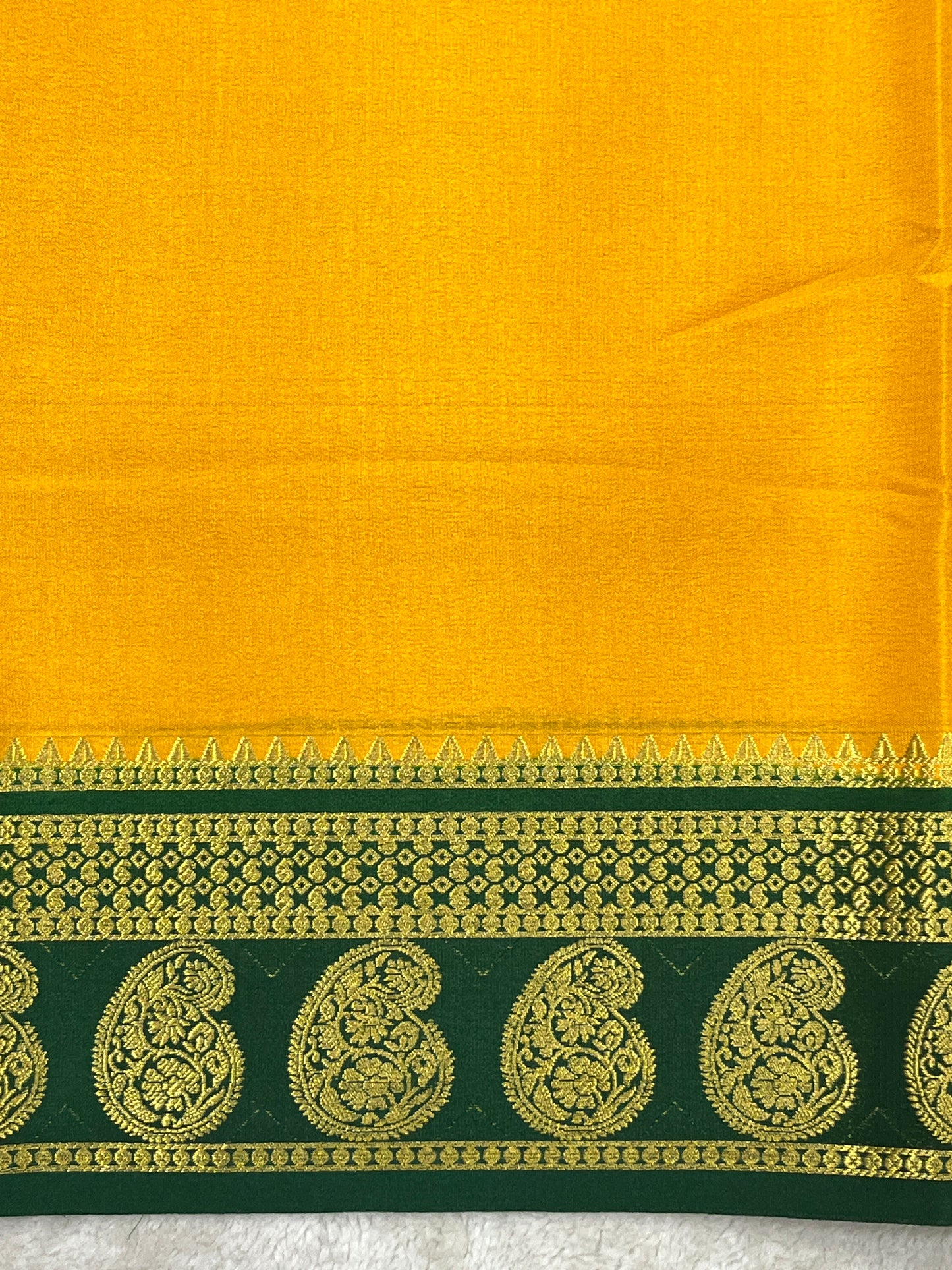 Pure mysore silk saree -Plain Contrast-16271501