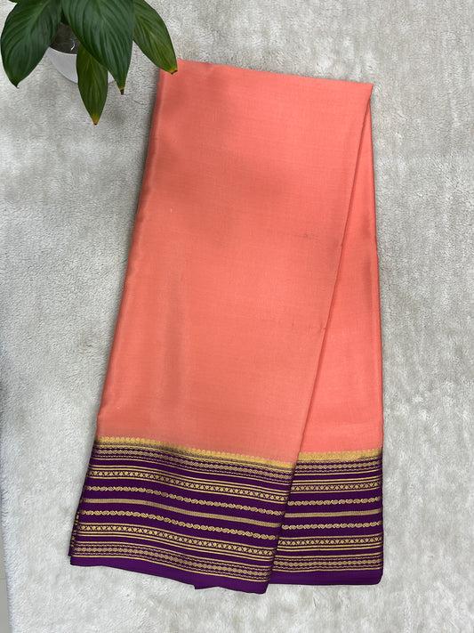 Pure mysore silk saree -Plain Contras-16271501