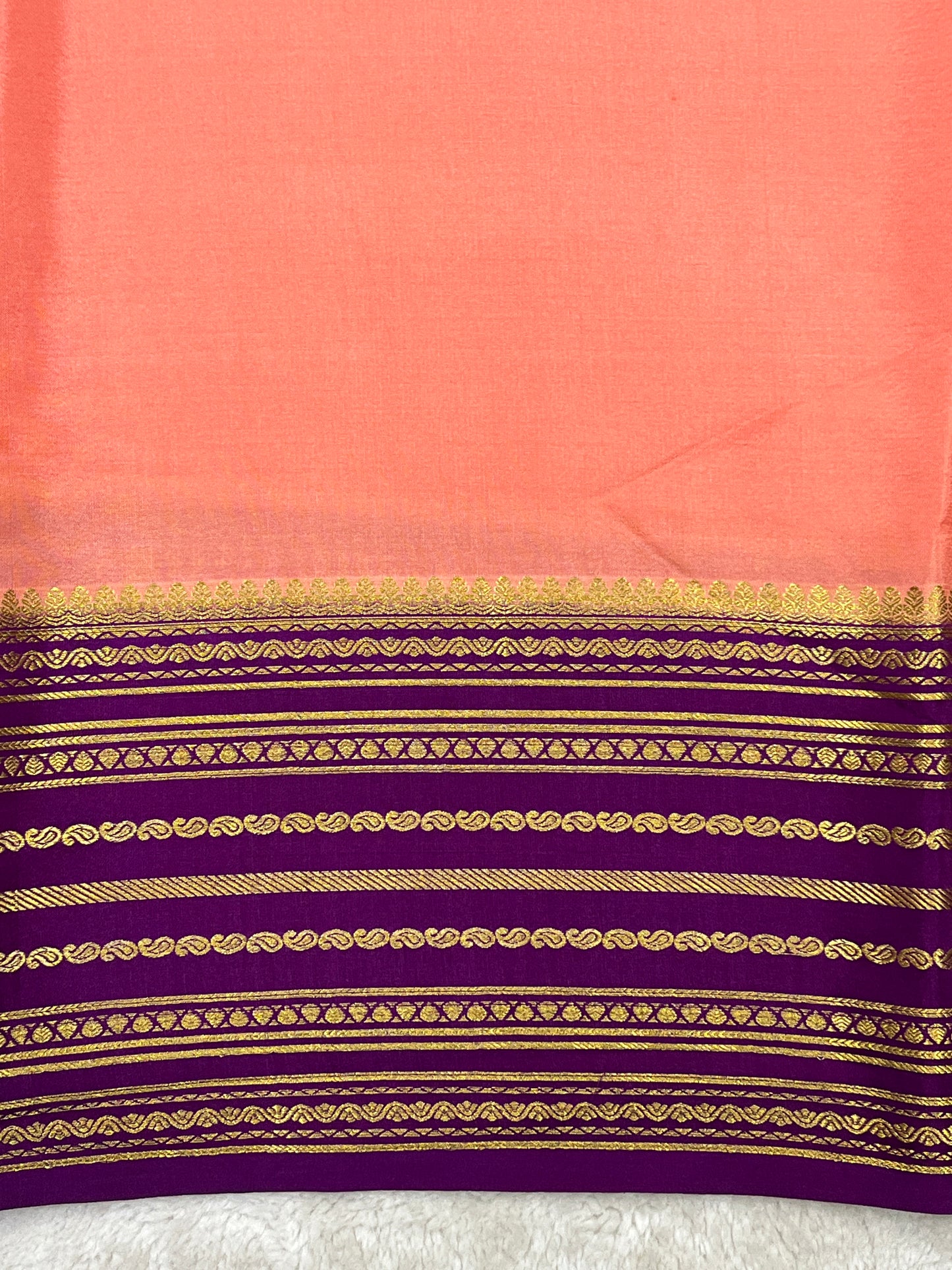 Pure mysore silk saree -Plain Contras-16271501
