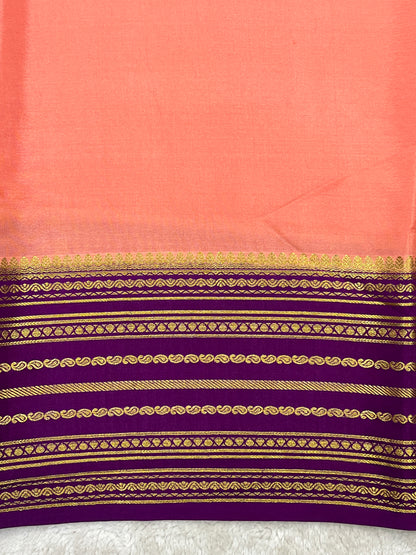 Pure mysore silk saree -Plain Contras-16271501