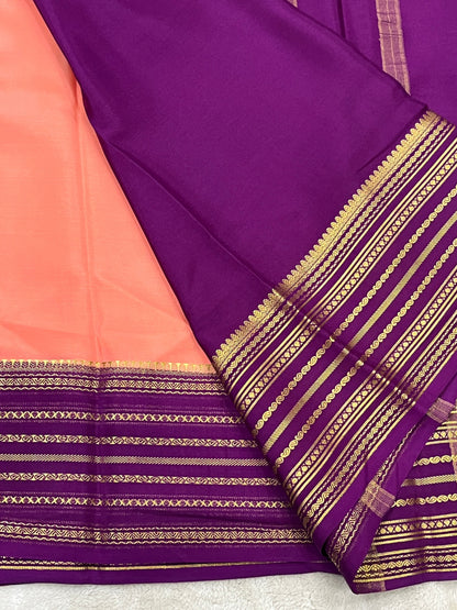 Pure mysore silk saree -Plain Contras-16271501
