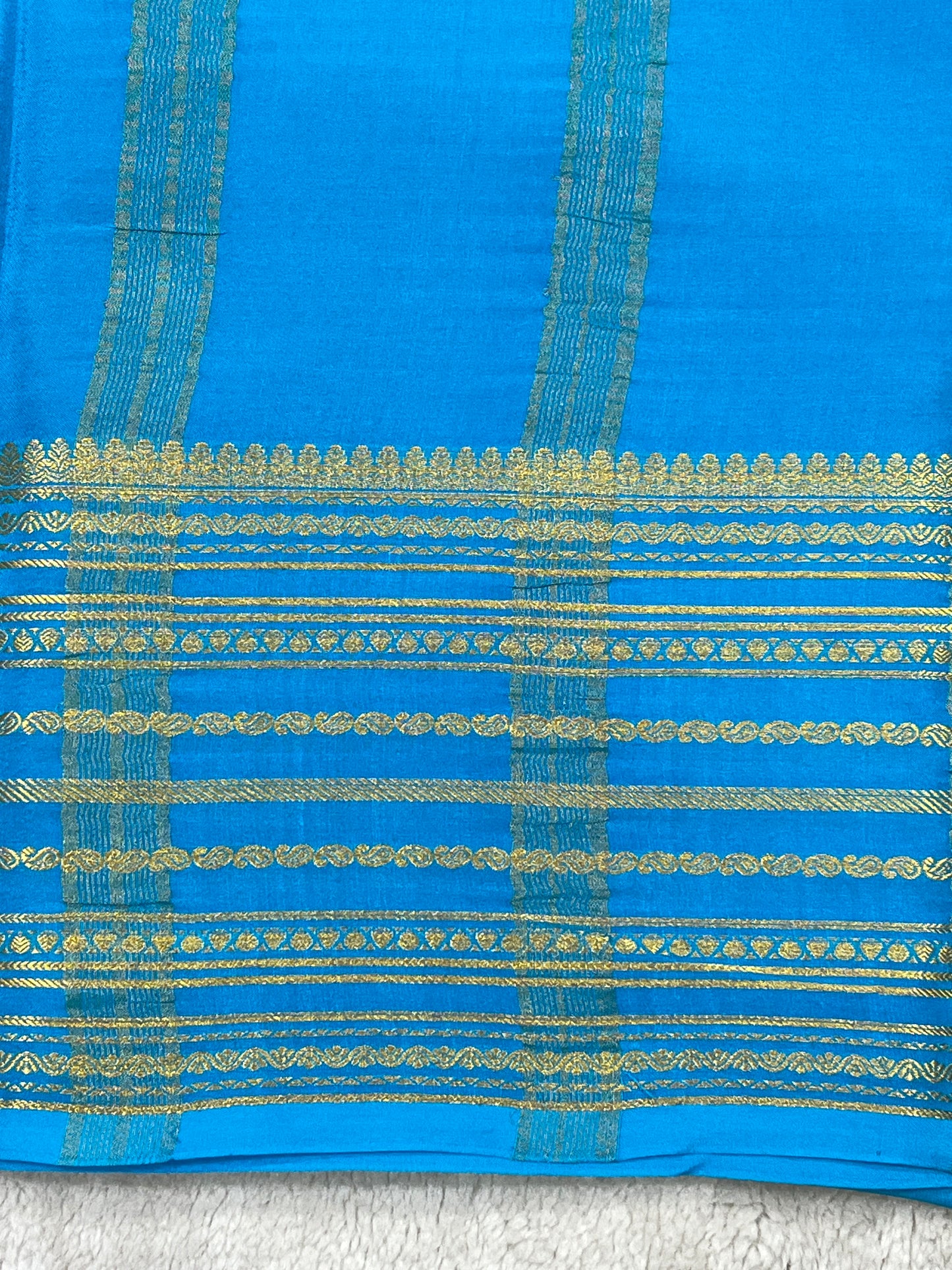 Pure mysore silk saree -Plain Contrast-16271509