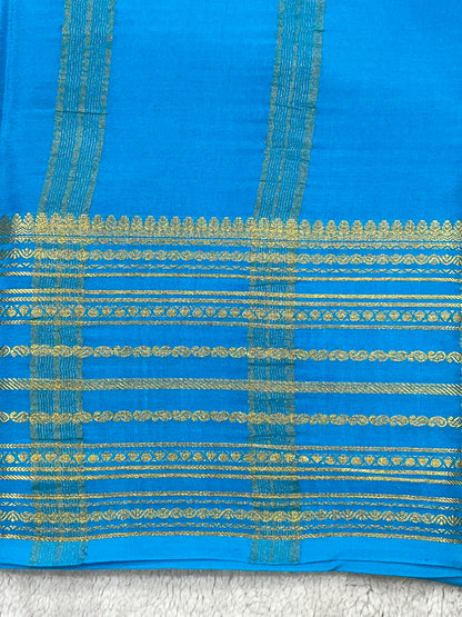 Pure mysore silk saree -Plain Contrast-16271509