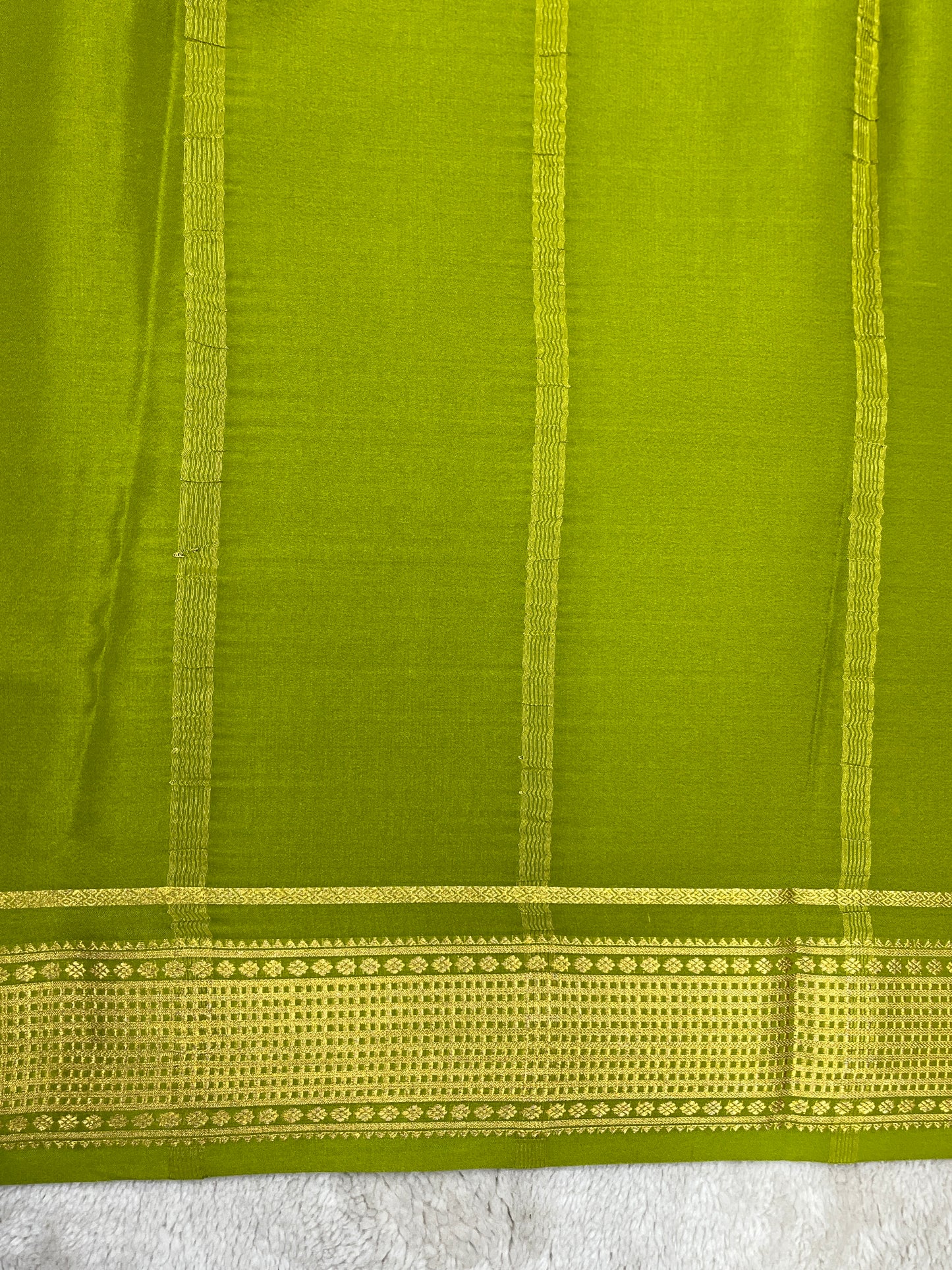 Pure Crepe Mysore Silk Saree in Self Color 16271507