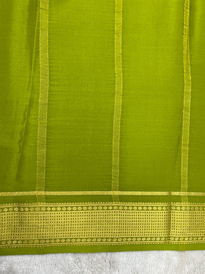 Pure Crepe Mysore Silk Saree in Self Color 16271507