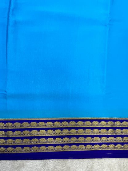 Pure Crepe Mysore Silk Saree in Contrast Border 16271501