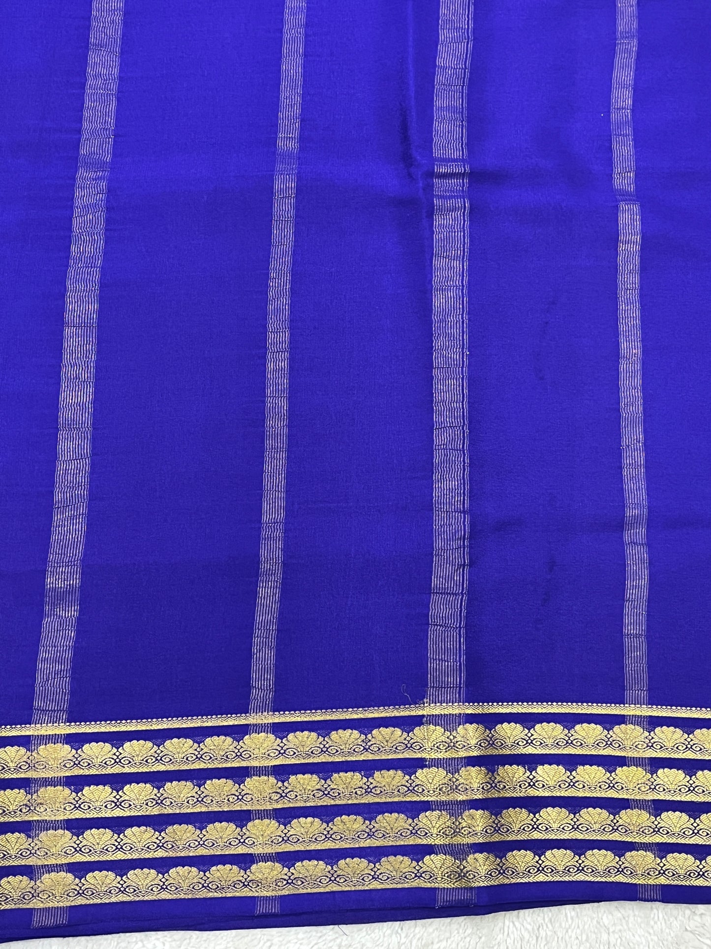 Pure Crepe Mysore Silk Saree in Contrast Border 16271501