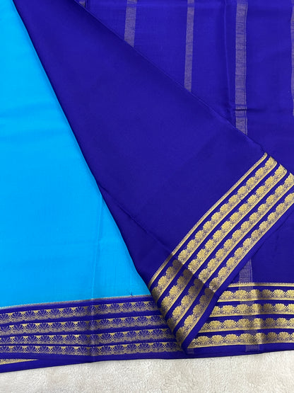 Pure Crepe Mysore Silk Saree in Contrast Border 16271501
