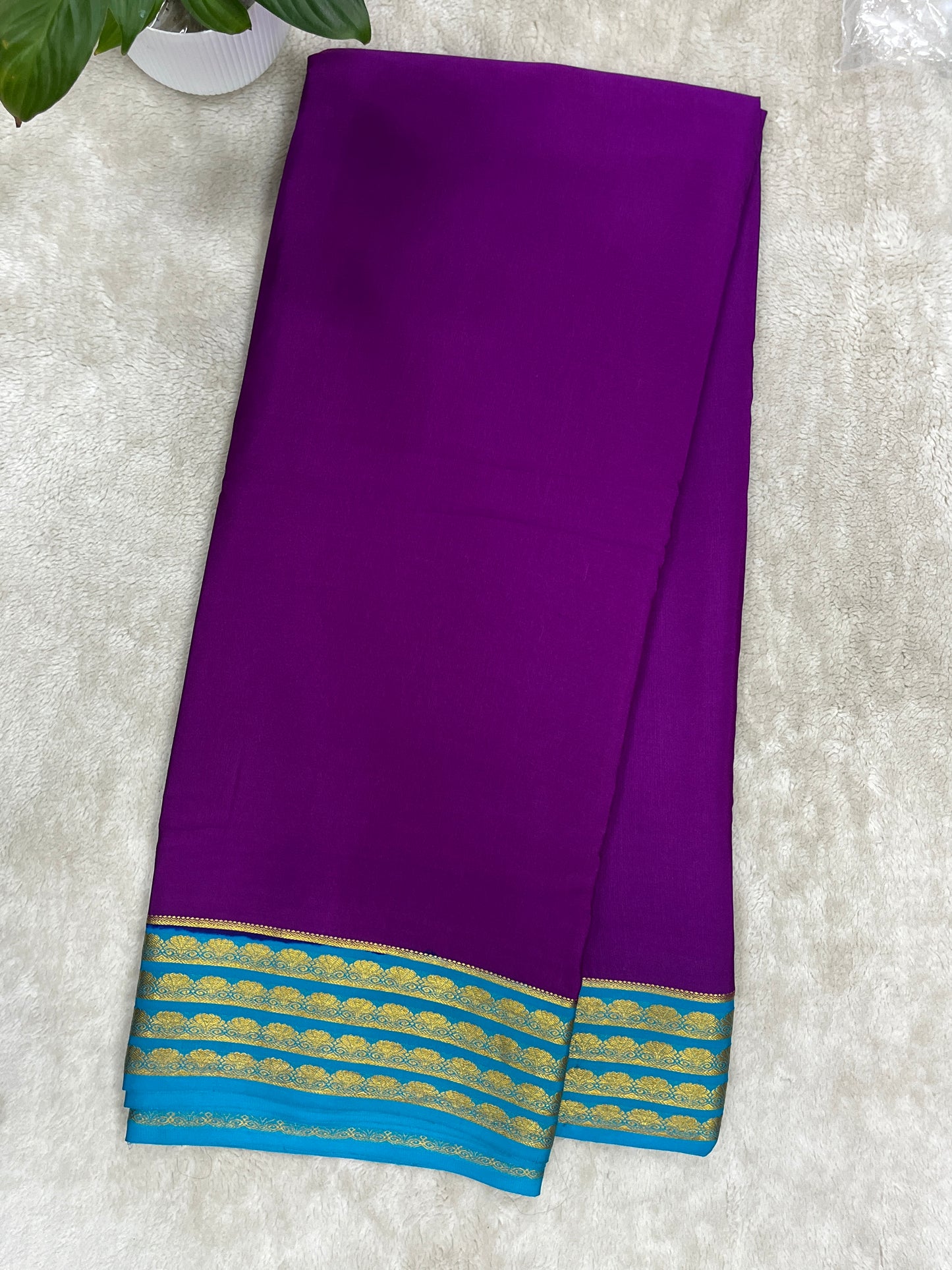 Pure crepe Mysore silk saree - 16271501