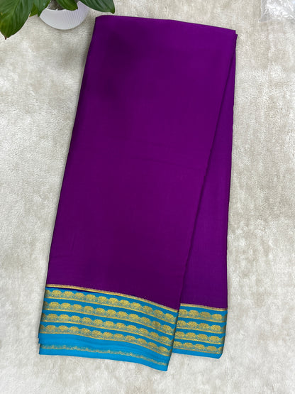 Pure crepe Mysore silk saree - 16271501