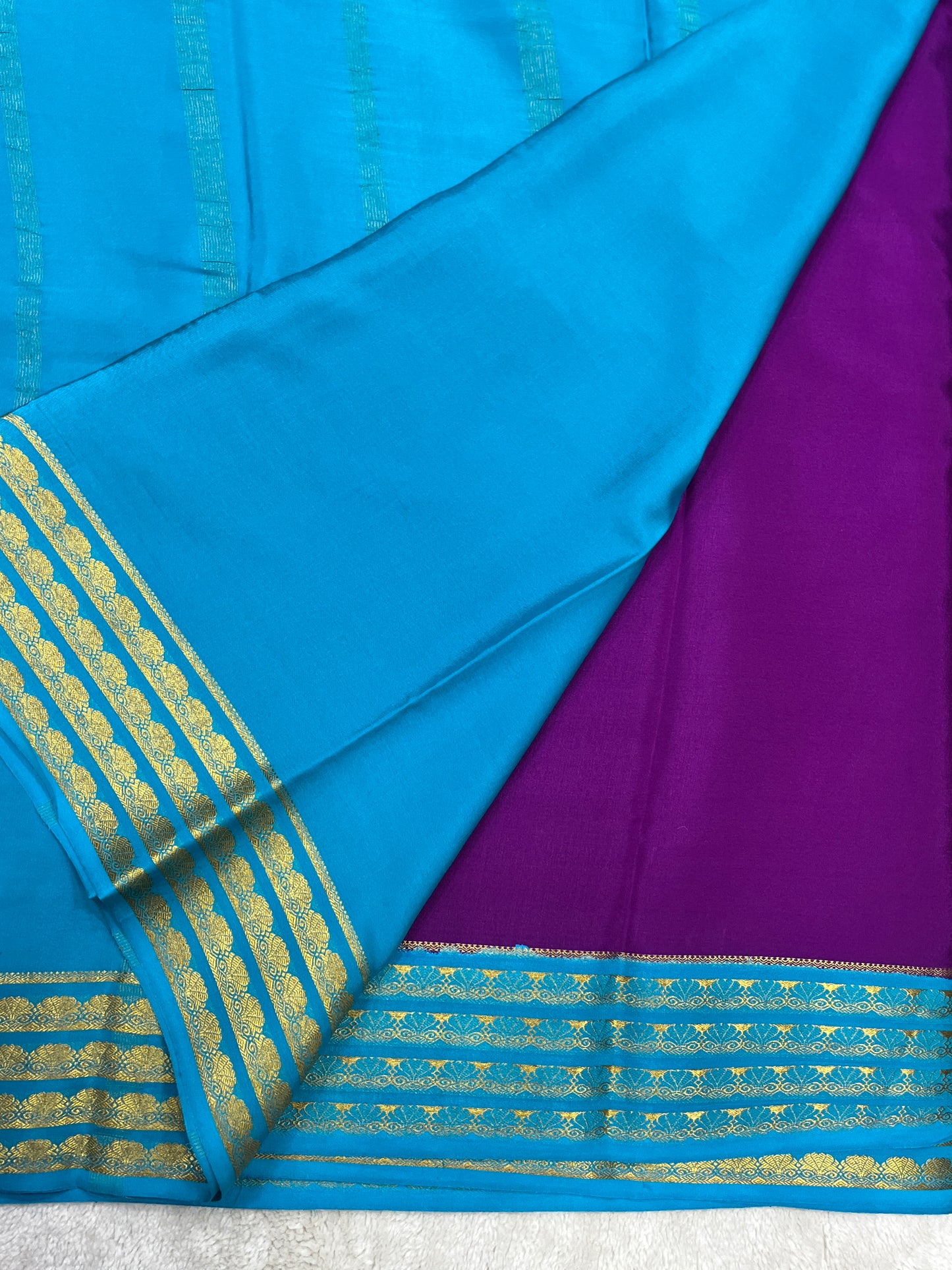 Pure crepe Mysore silk saree - 16271501
