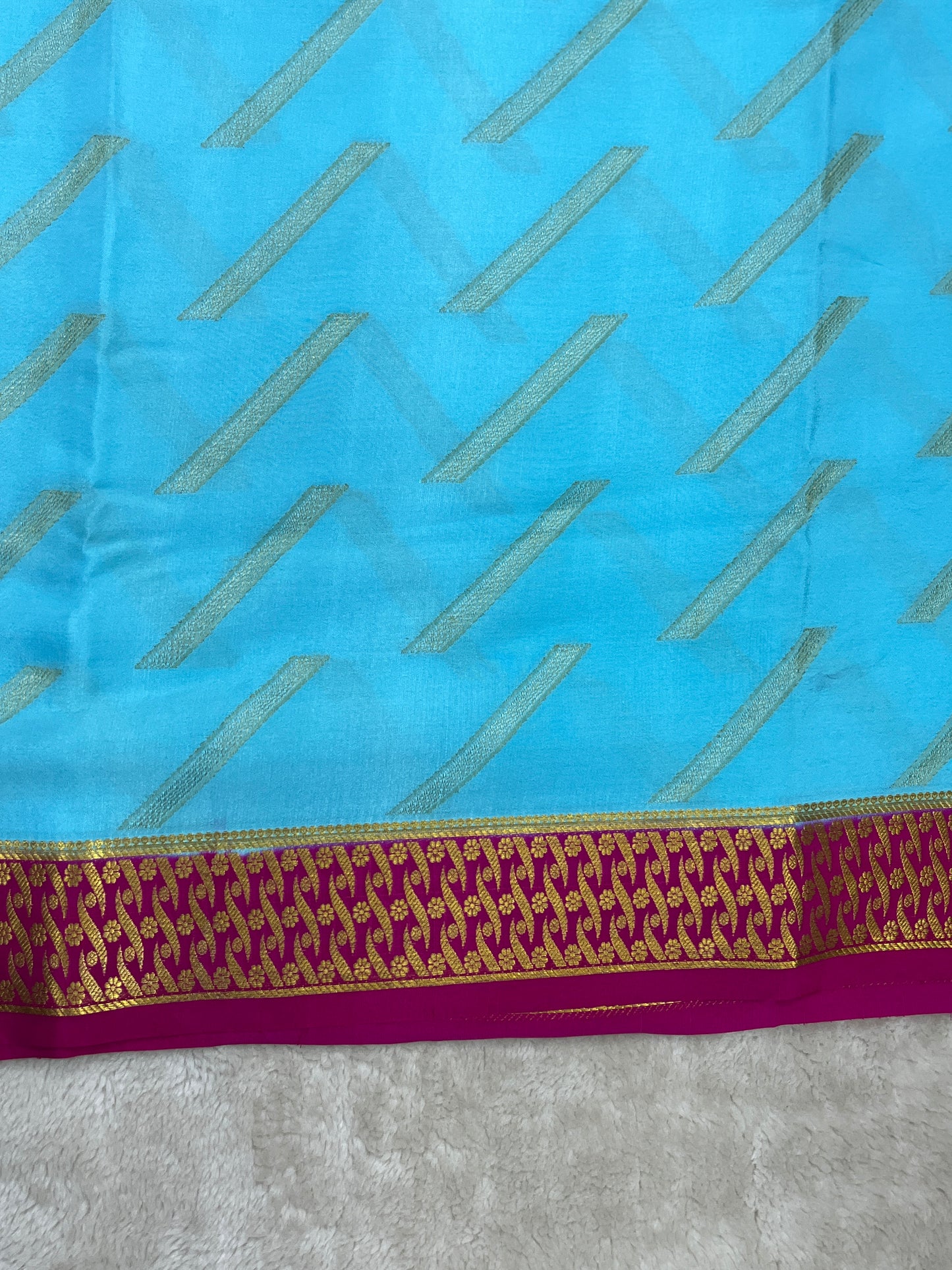 Pure crepe Mysore silk saree 16271504