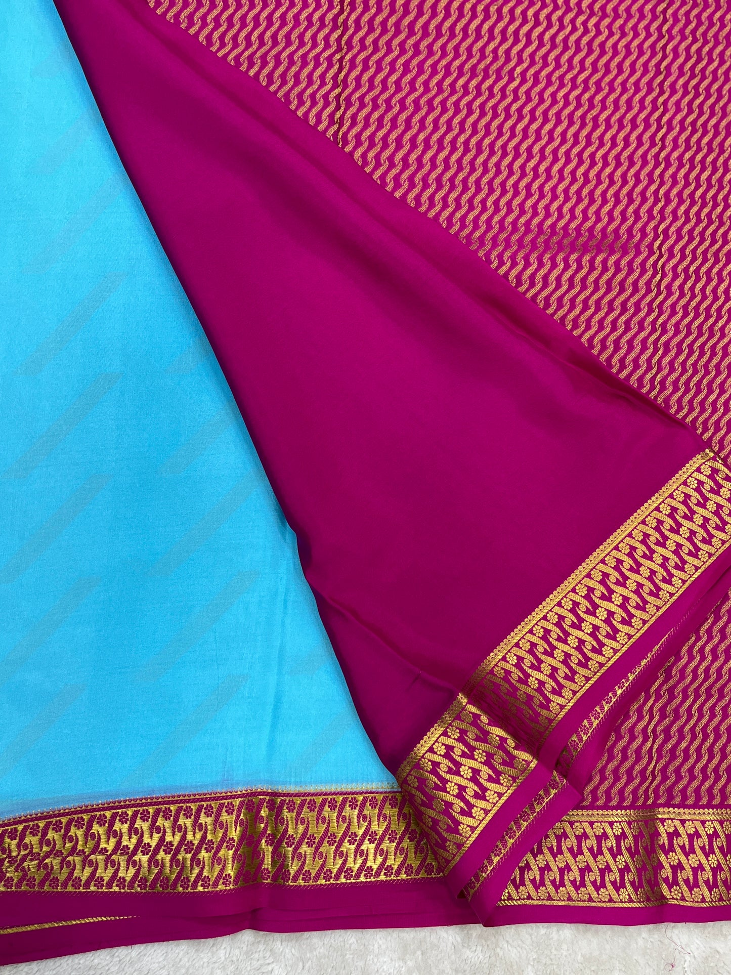 Pure crepe Mysore silk saree 16271504
