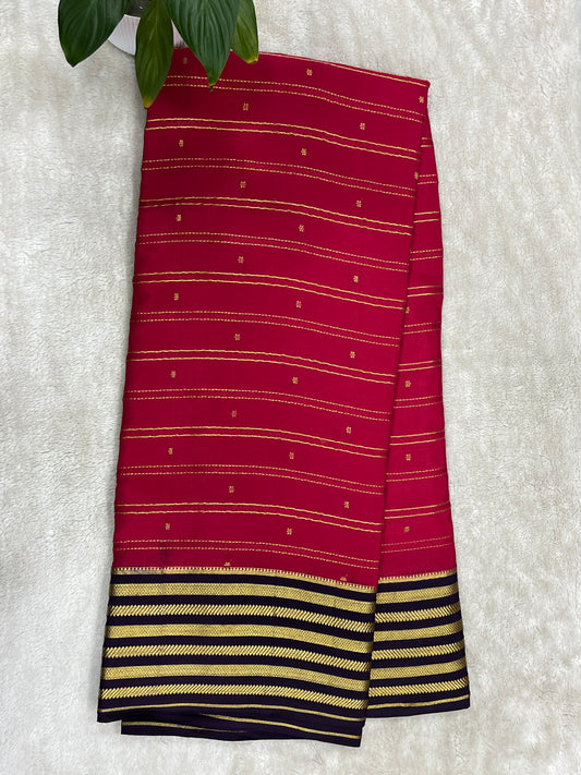 Pure crepe Mysore silk saree - 16271504