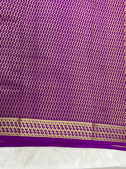 pure crepe mysore silk saree butta contrast - 16271504